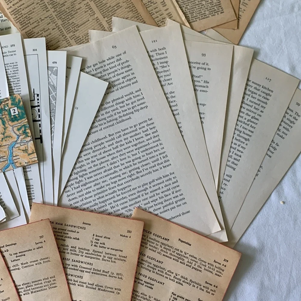 Over 50 vintage book pages for junk journals and paper crafts. Great variety! - Picture 11 of 12